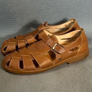 Finn Comfort Men’s Brown Leather Fisherman Sandals Size 9 US 42 EU